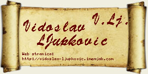 Vidoslav LJupković vizit kartica
